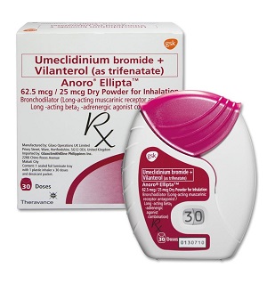 umeclidinium bromide/vilanterol inhaled
